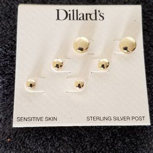 Gold Stud Earring Set